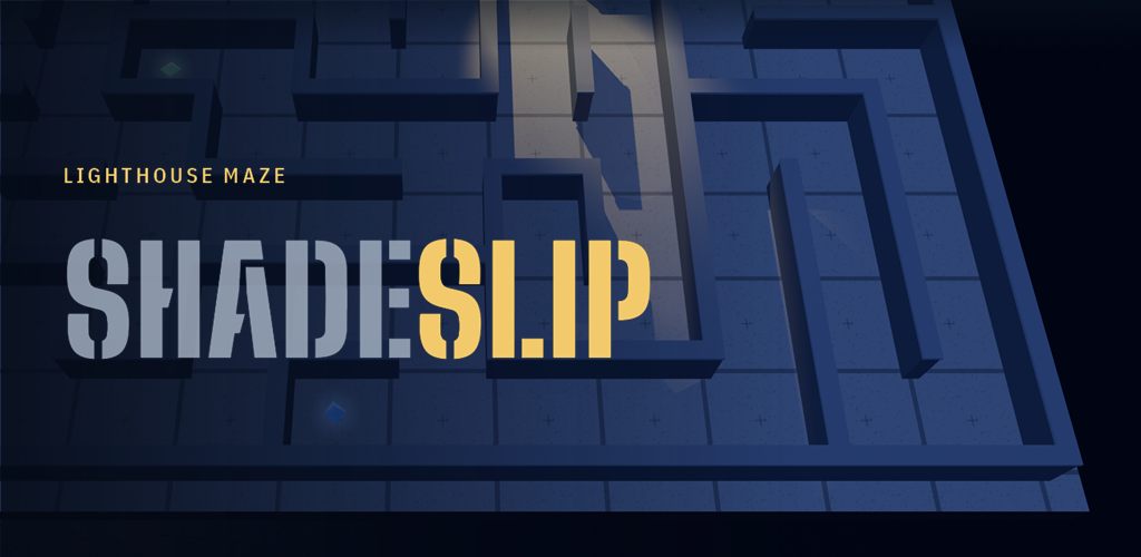 SHADESLIP, Lighthouse Maze: the title over a maze lit by the lighthouse beam.